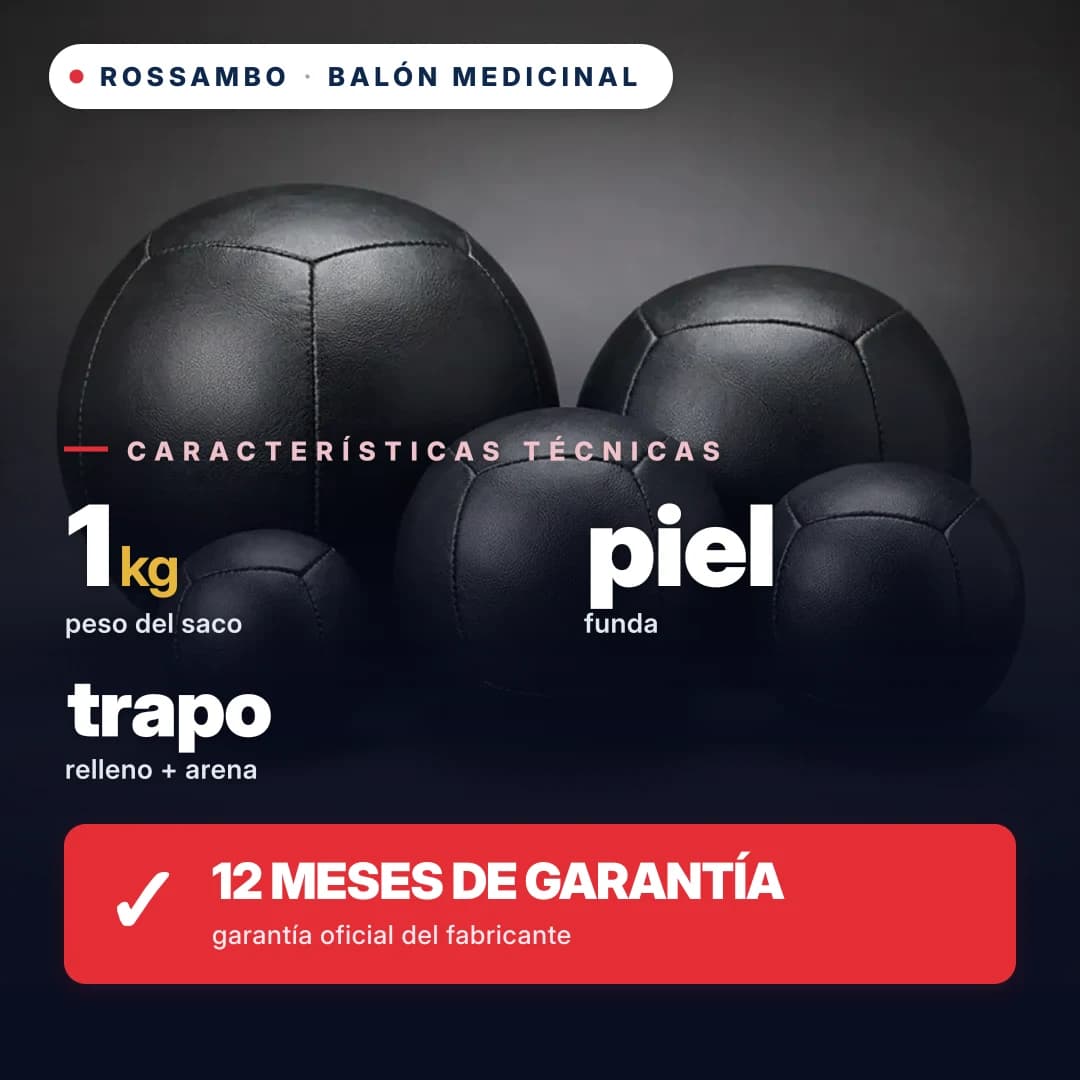Balón medicinal, piel, 1 kg