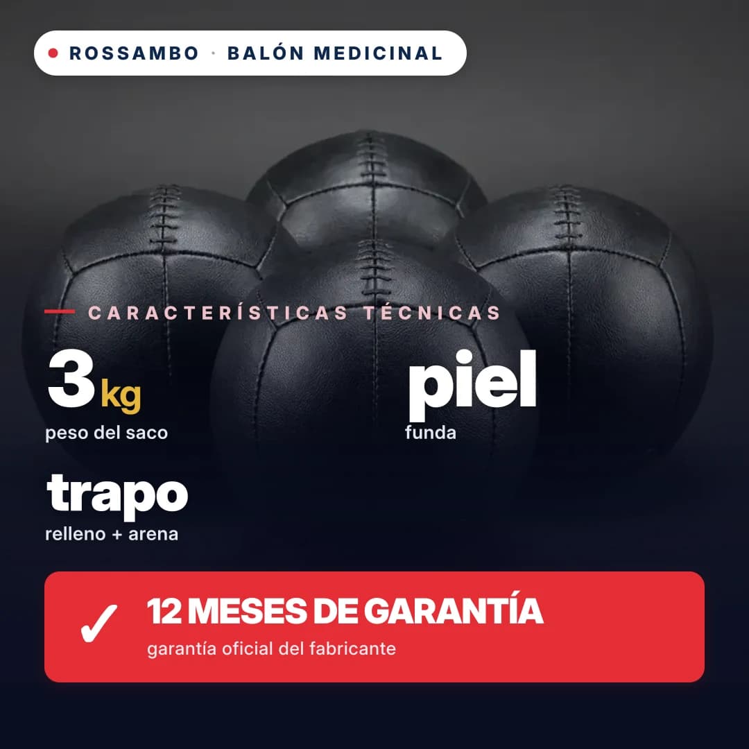 Balón medicinal, piel, 3 kg