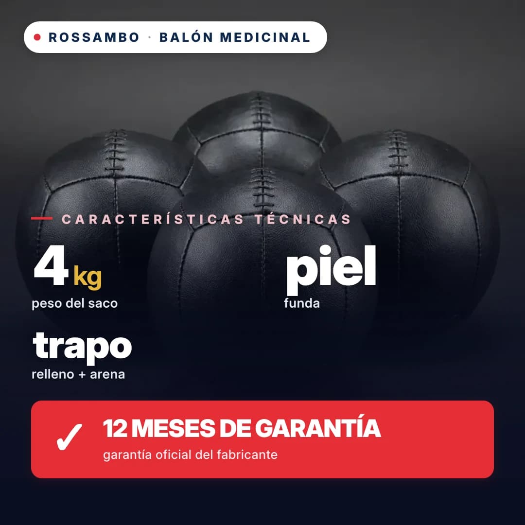 Balón medicinal, piel, 4 kg