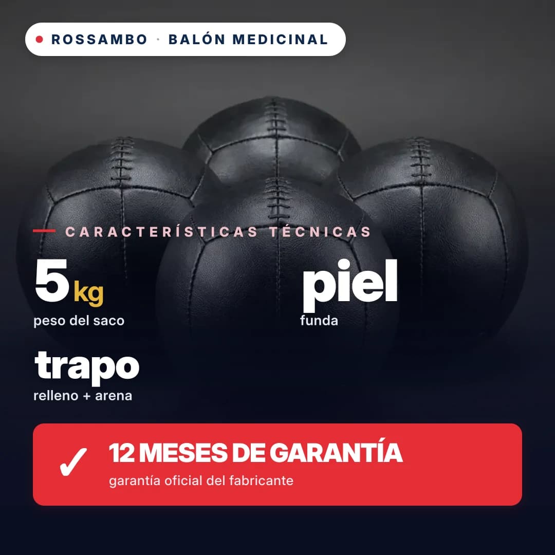 Balón medicinal, piel, 5 kg