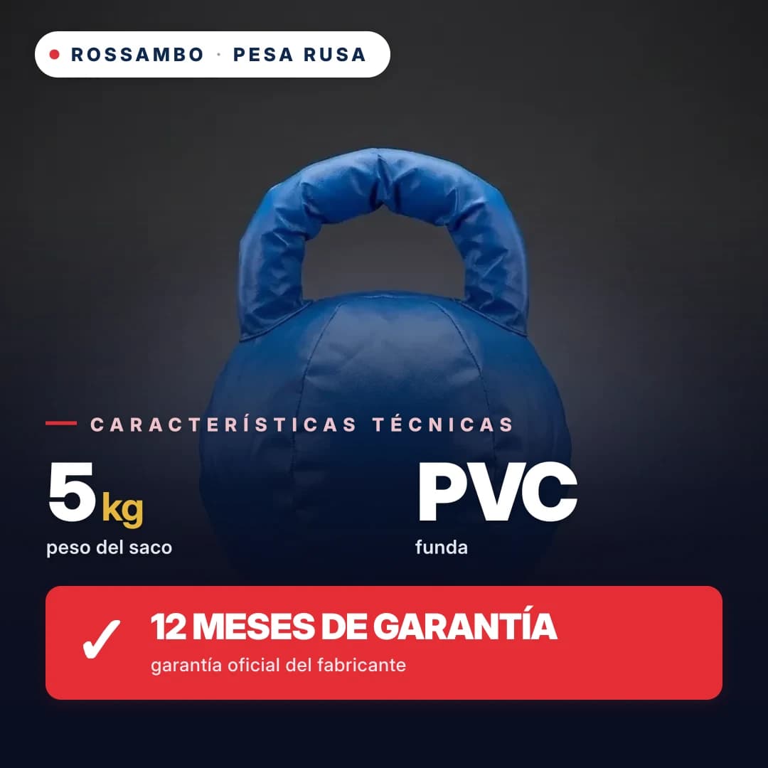 Pesa rusa, lona de PVC, 5 kg