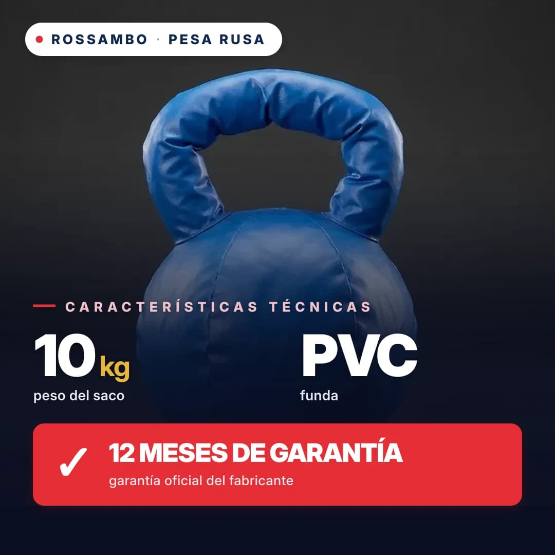 Pesa rusa, lona de PVC, 10 kg