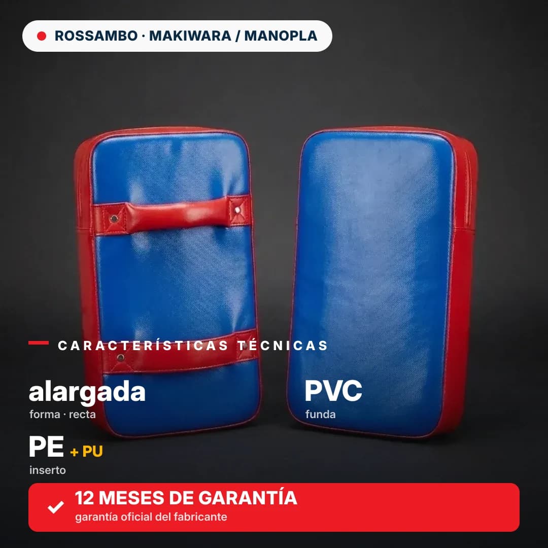 Manopla alargada recta, lona de PVC