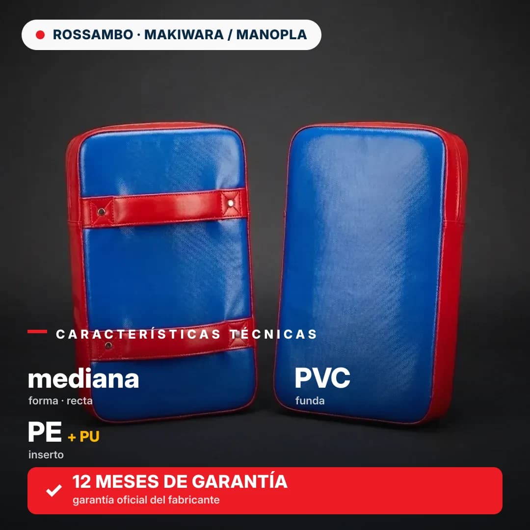 Manopla mediana recta, lona de PVC