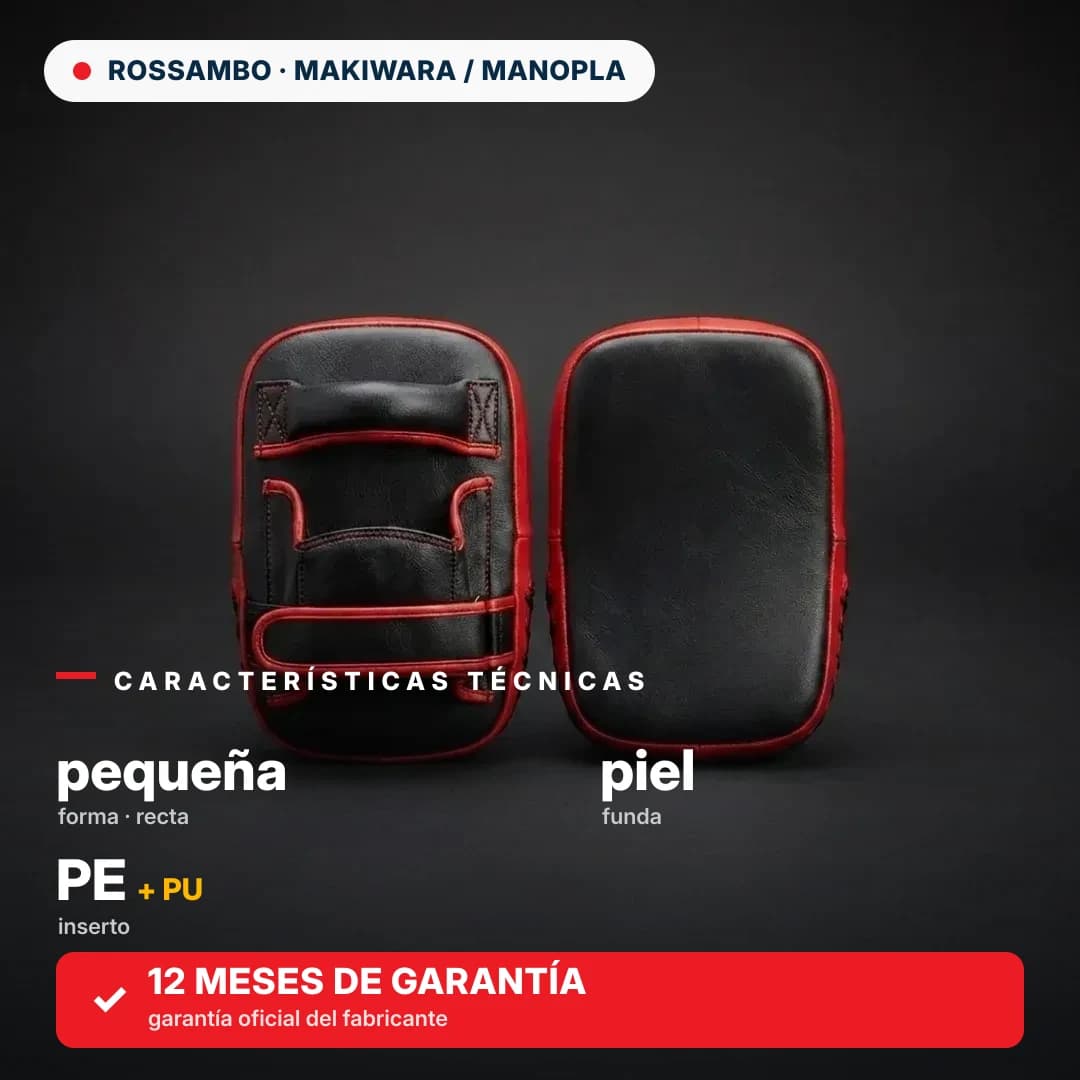 Manopla pequeña recta, piel