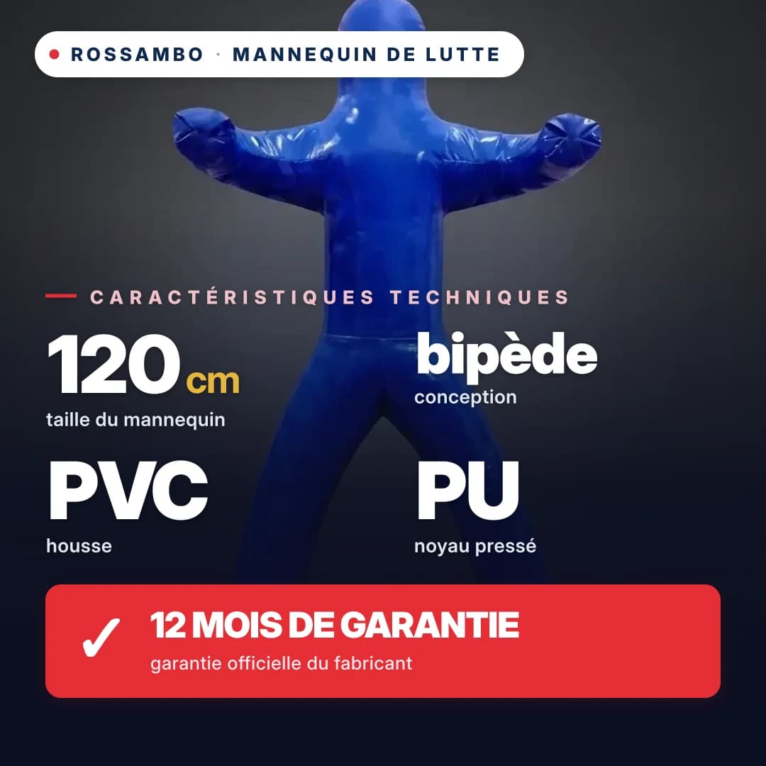 Mannequin de lutte à 2 jambes, bâche PVC, 120 cm