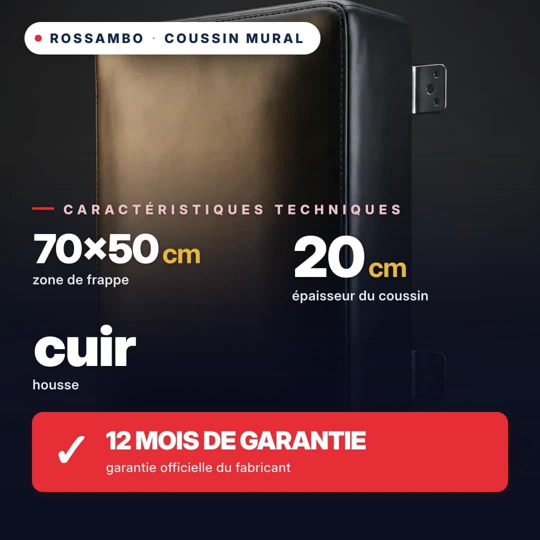 Cible murale Rectangulaire, cuir, 70×50×20 cm