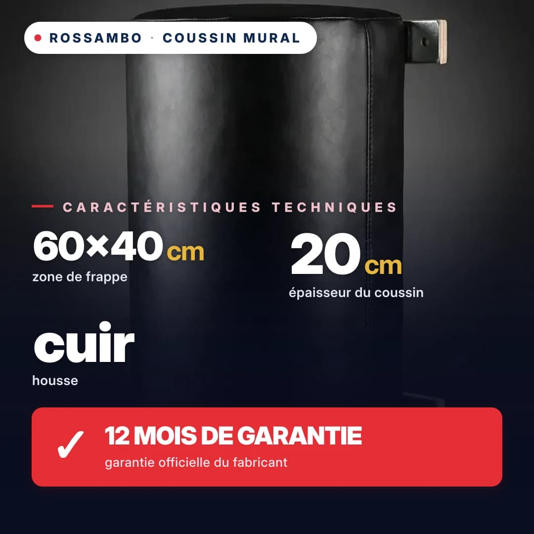 Cible murale Demi-ronde, cuir, 60×40×20 cm