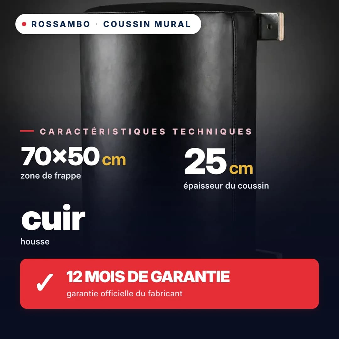 Cible murale Demi-ronde, cuir, 70×50×25 cm