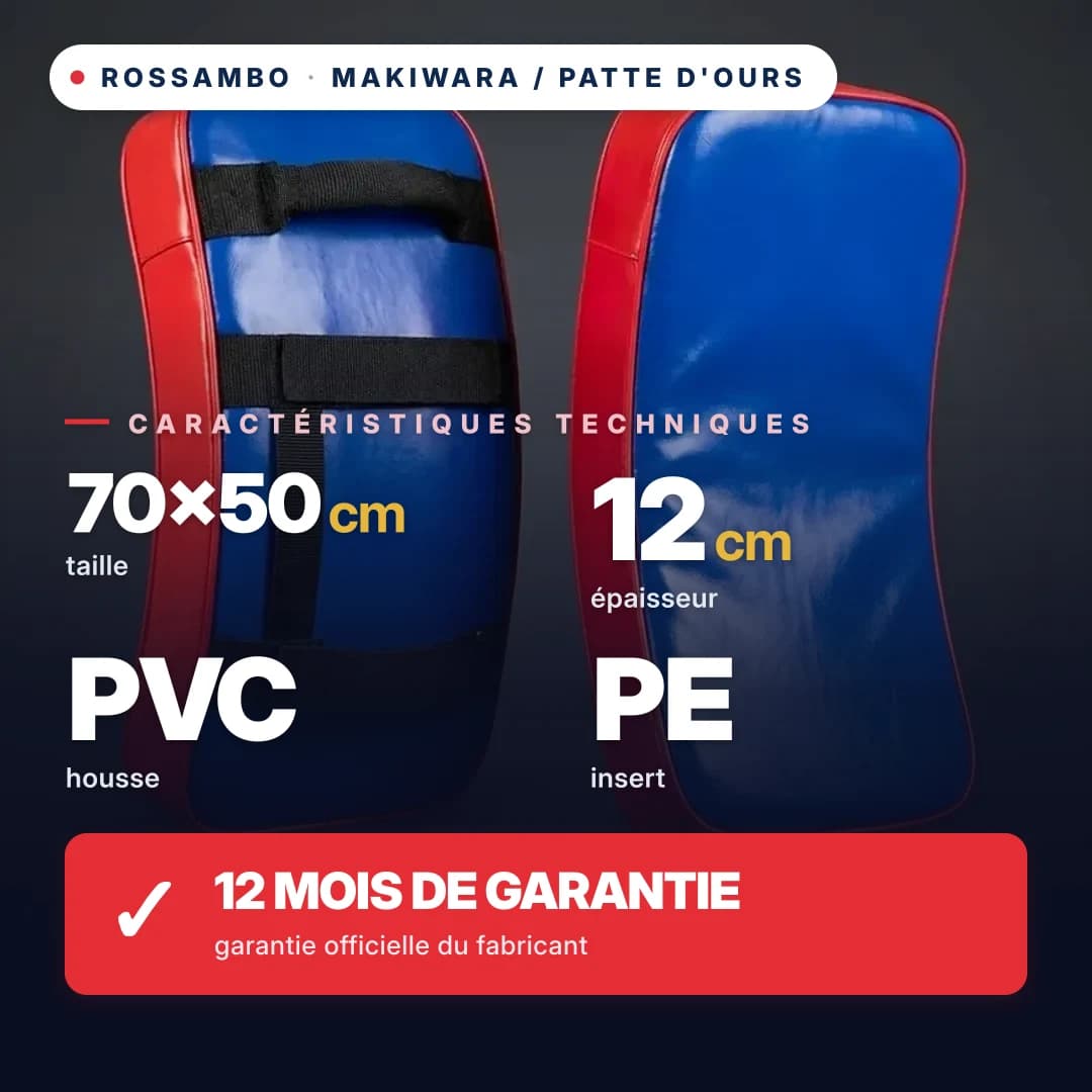 Pao de frappe incurvé, bâche PVC, 70×50×12 cm