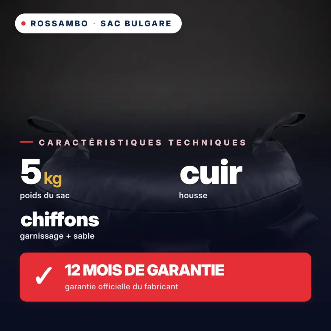 Sac bulgare, cuir, 5 kg