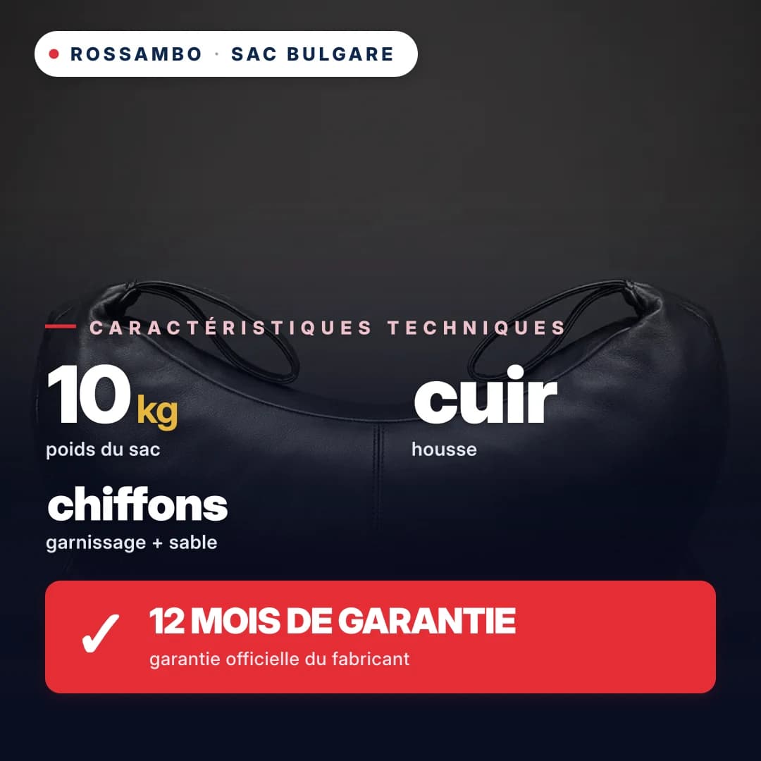 Sac bulgare, cuir, 10 kg