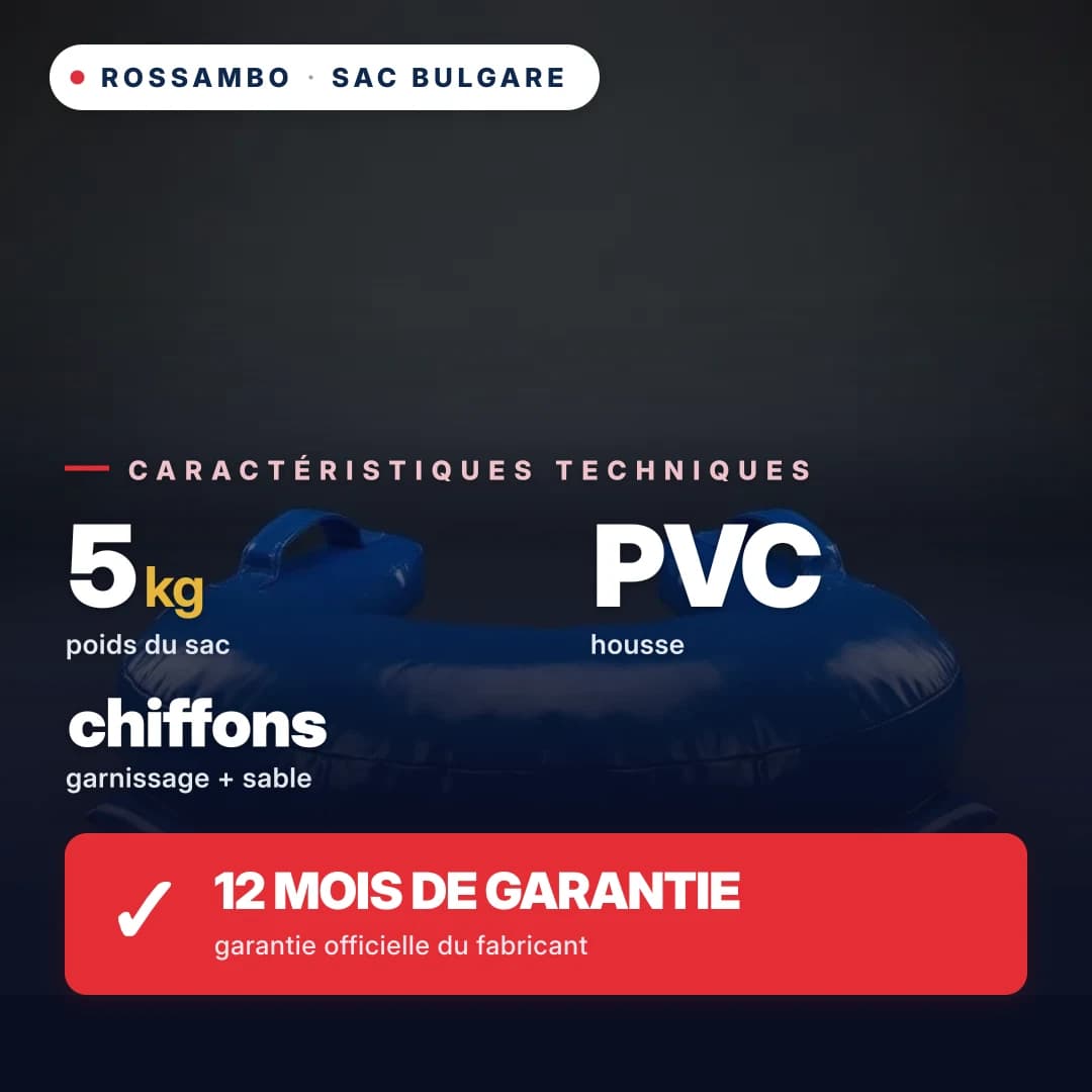 Sac bulgare, bâche PVC, 5 kg