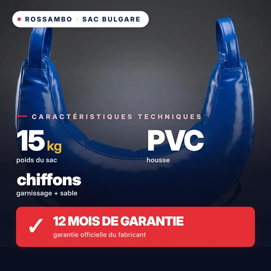 Sac bulgare, bâche PVC, 15 kg