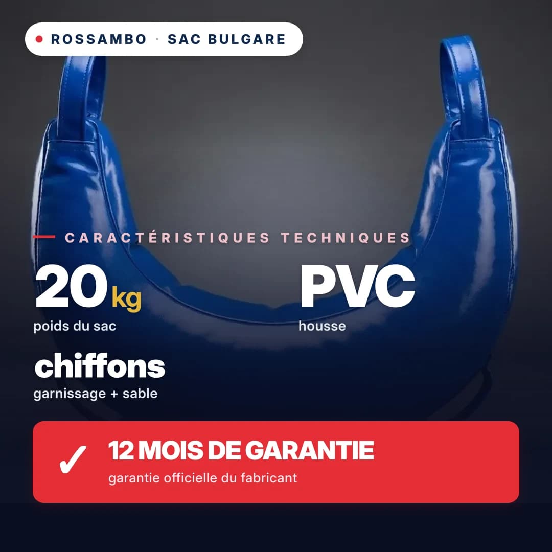 Sac bulgare, bâche PVC, 20 kg