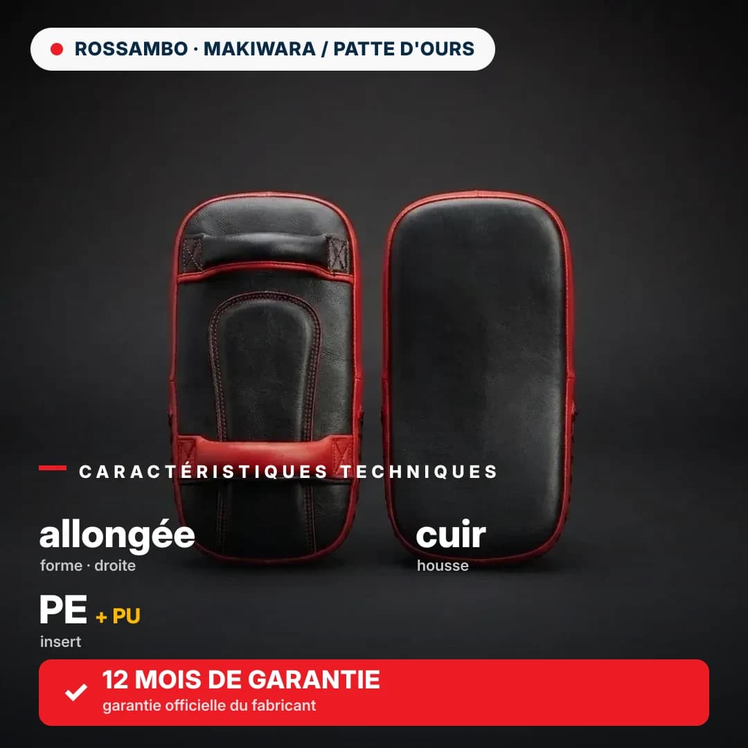 Pattes d'ours allongées droites, cuir
