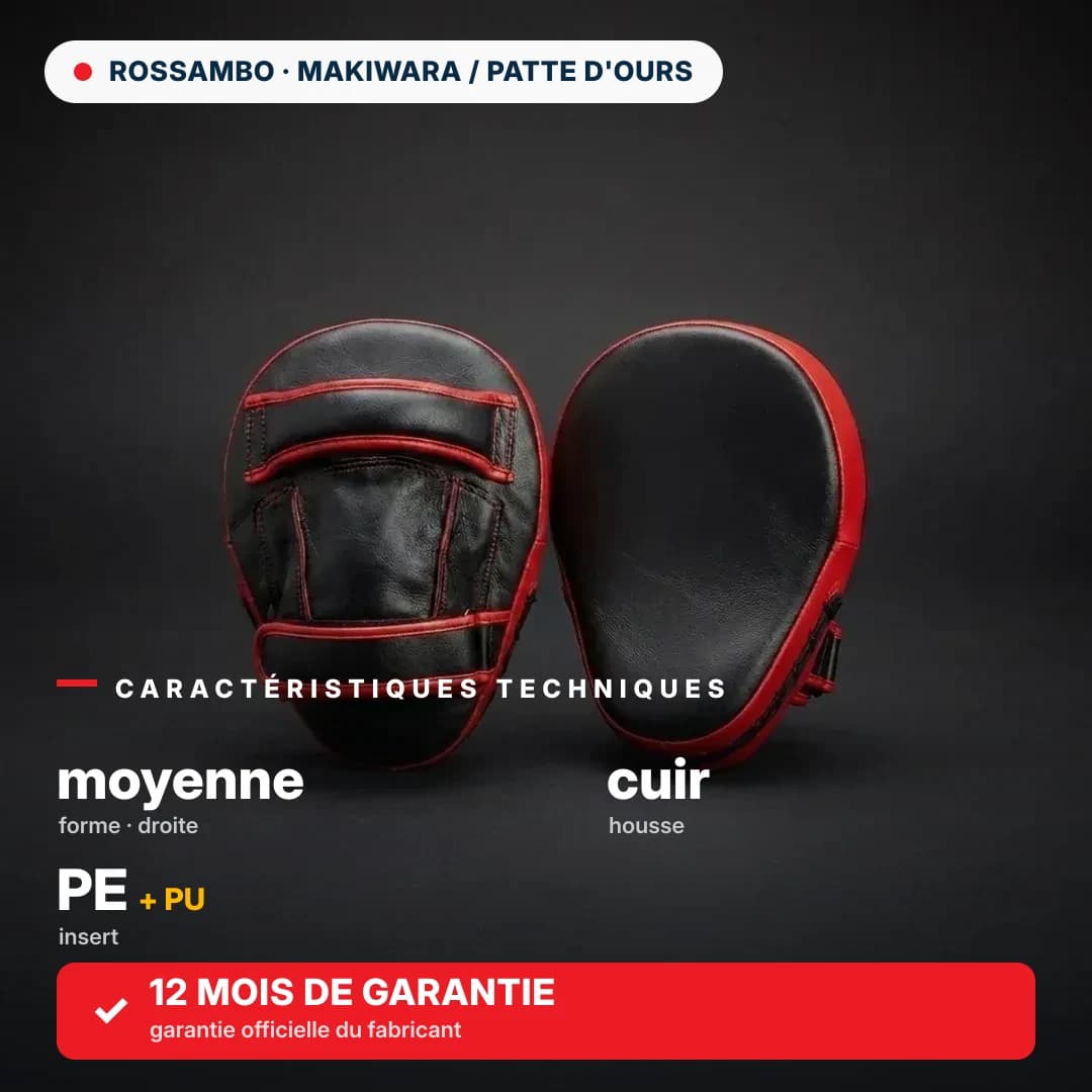 Pattes d'ours moyennes droites, cuir
