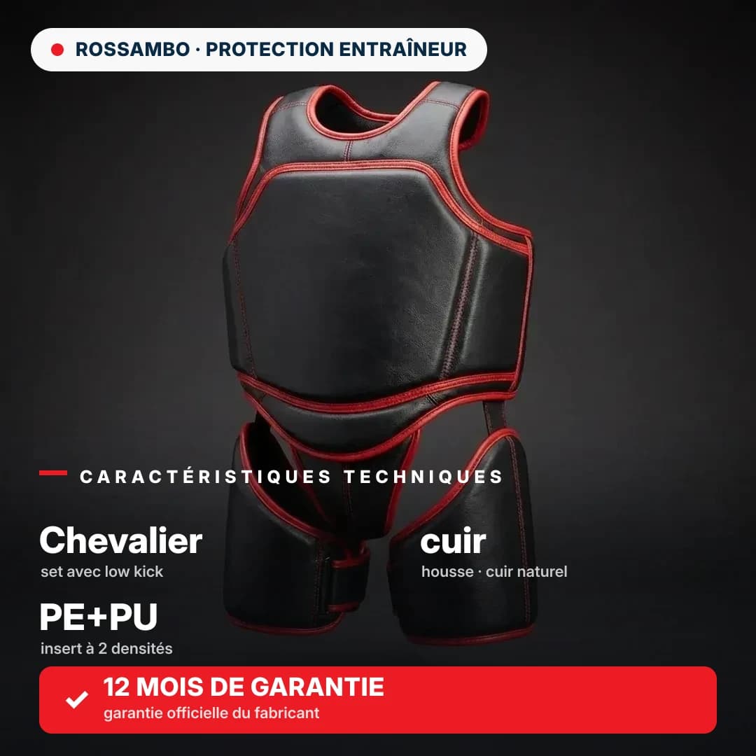 Kit « Chevalier » avec protection low kick, cuir
