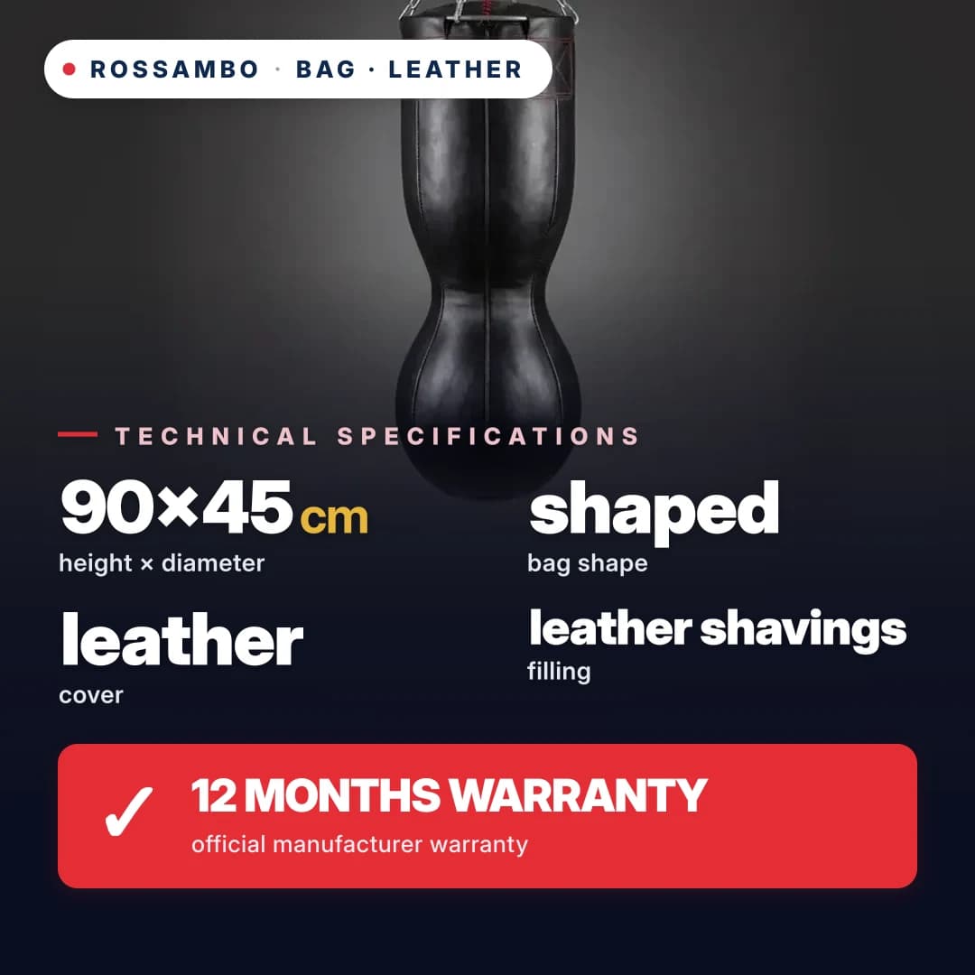 Punching bag Shaped, leather, 90×45×20 cm
