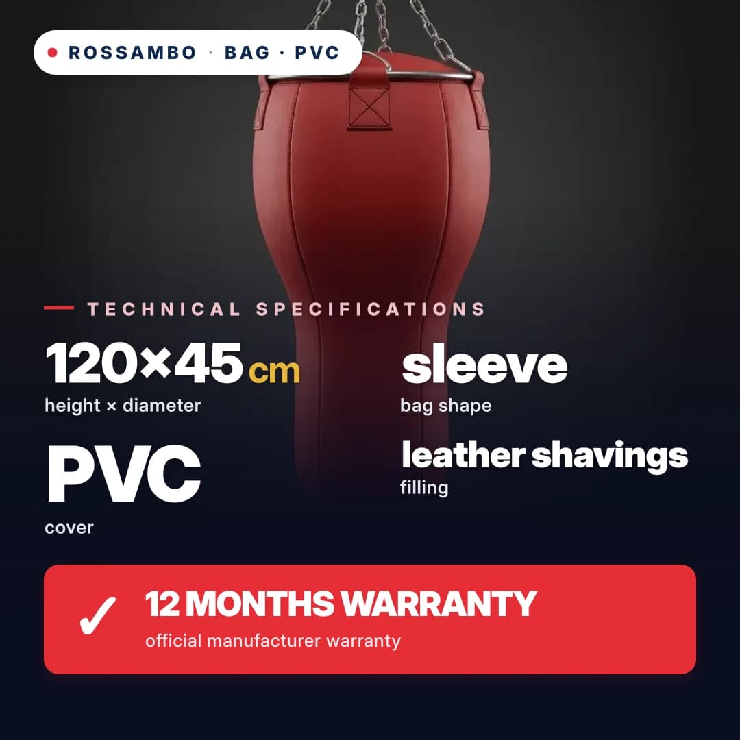 Punching bag Shell uppercut, PVC tarpaulin, 120×45×30 cm