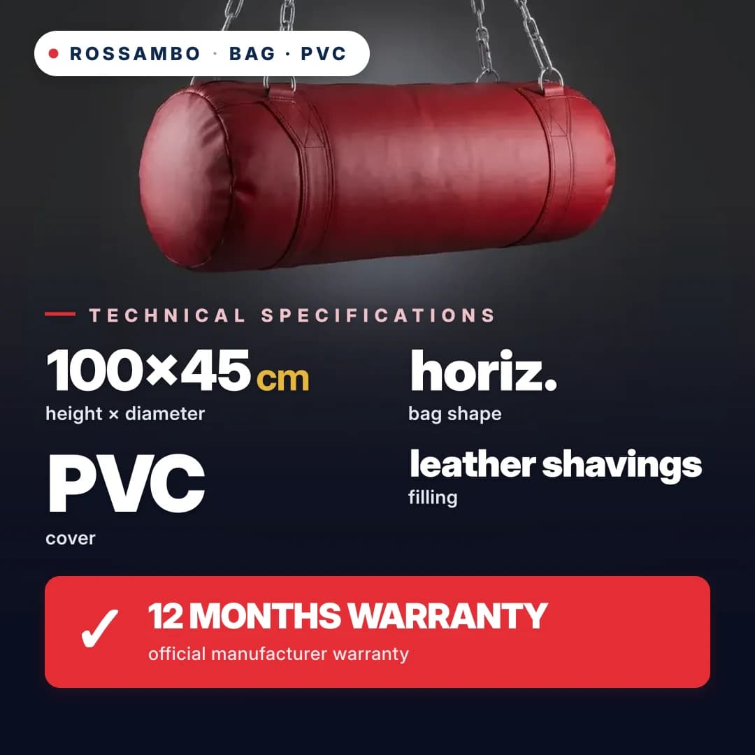 Punching bag Horizontal, PVC tarpaulin, 100×45 cm
