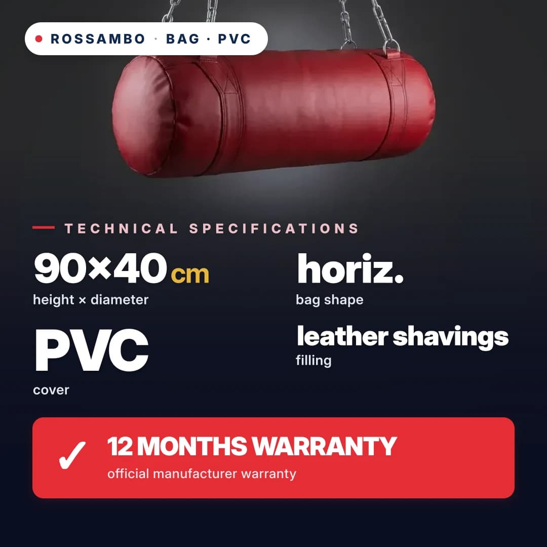 Punching bag Horizontal, PVC tarpaulin, 90×40 cm
