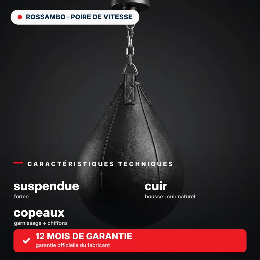 Poire de vitesse suspendue, cuir
