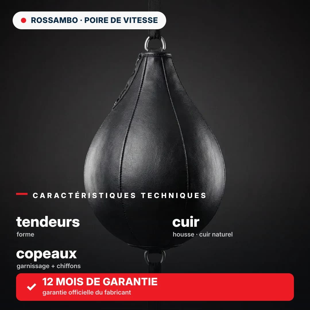 Poire de vitesse sur tendeurs, cuir