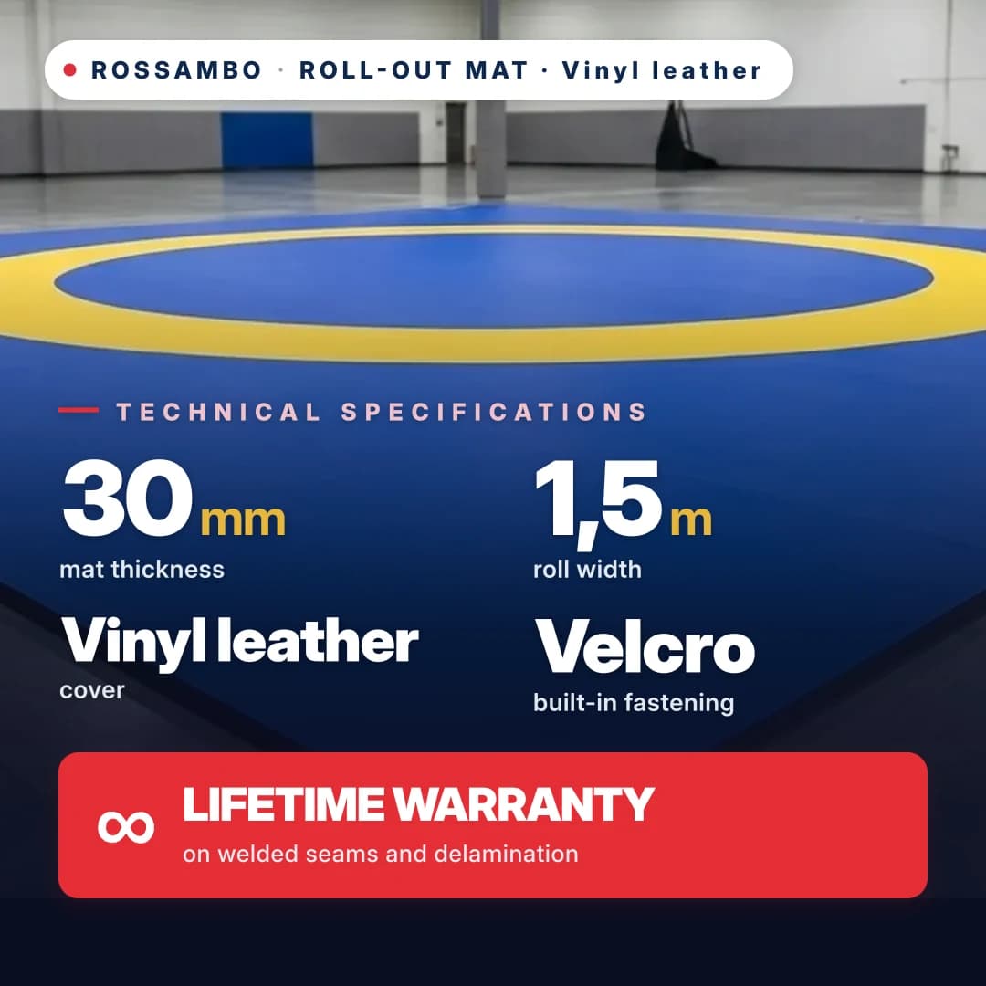 Roll-out mat, vinyl leather 30 mm, price per 1 m²