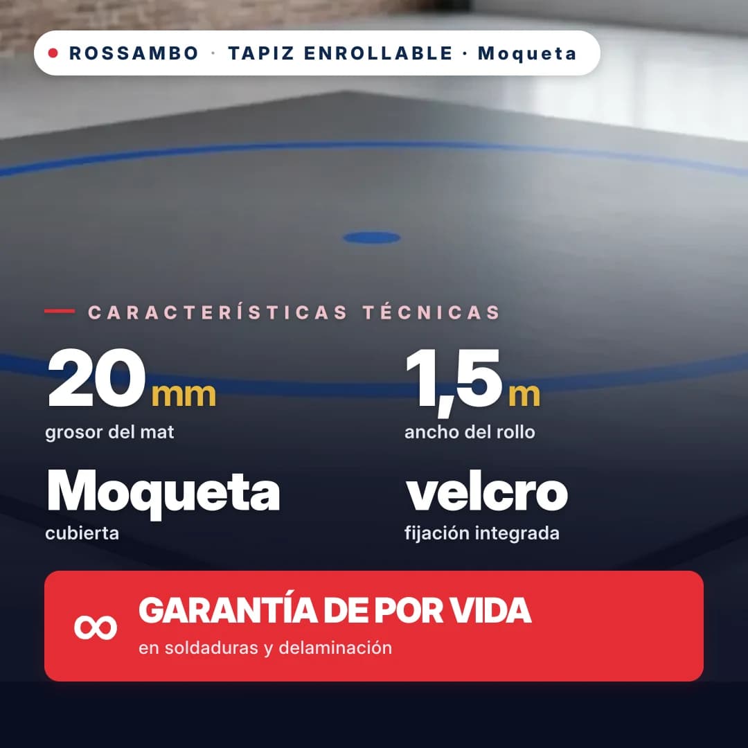 Tapiz enrollable de pelo premium 20 mm, precio por 1 m²