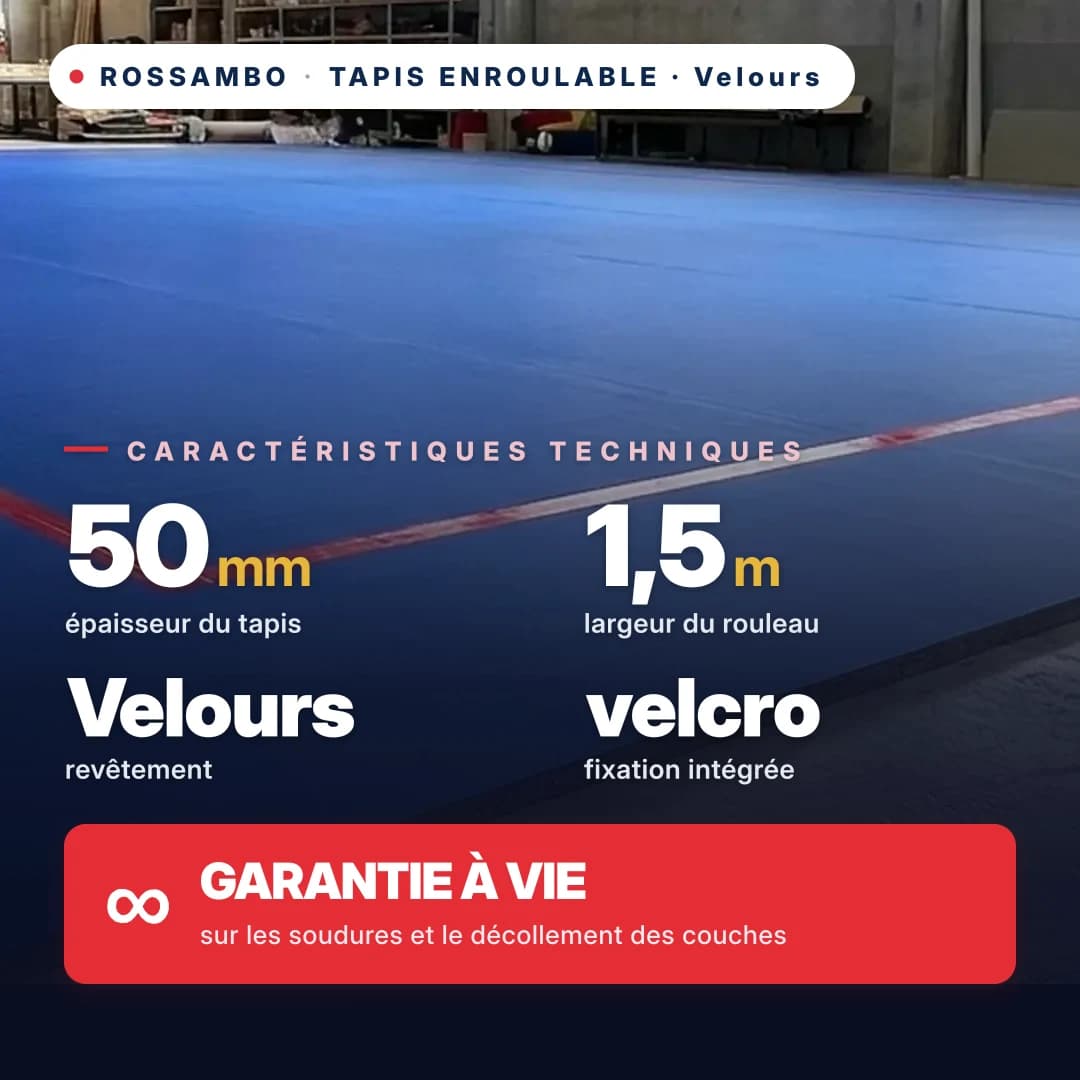 Tapis enroulable Velours premium 50 mm, prix au m²