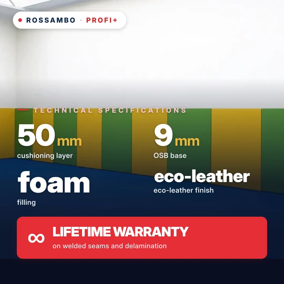 PROFI+ wall padding, OSB 9 mm + foam + eco-leather, 50 mm