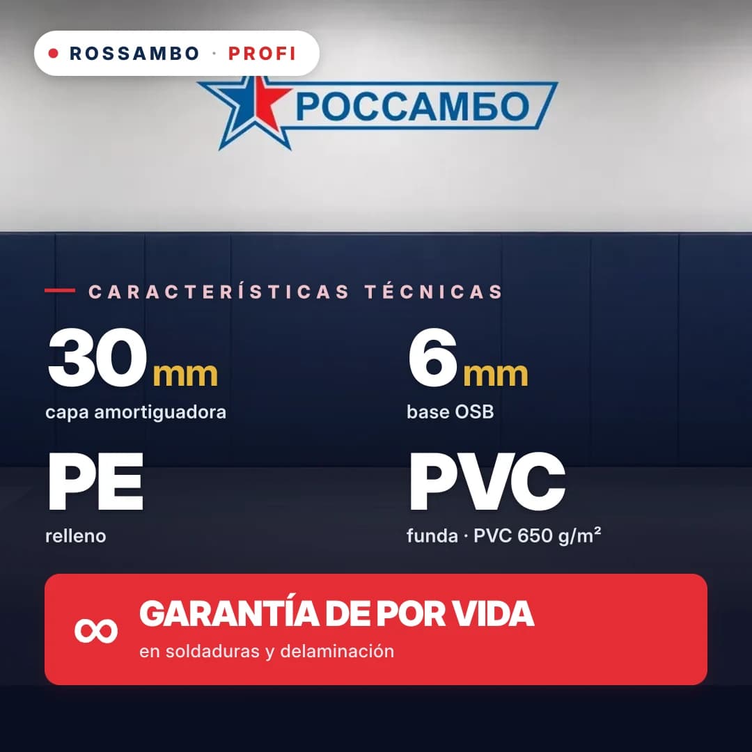 Protector de pared PROFI perforado, OSB 6 mm + manta de espuma de PE + lona de PVC 650 g/m², 30 mm
