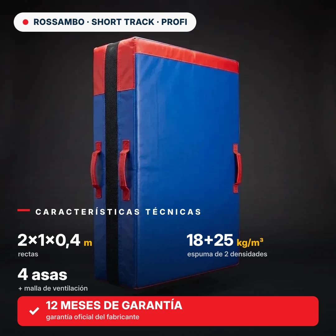 Colchoneta de seguridad para short track PROFI 2×1×0,4 m