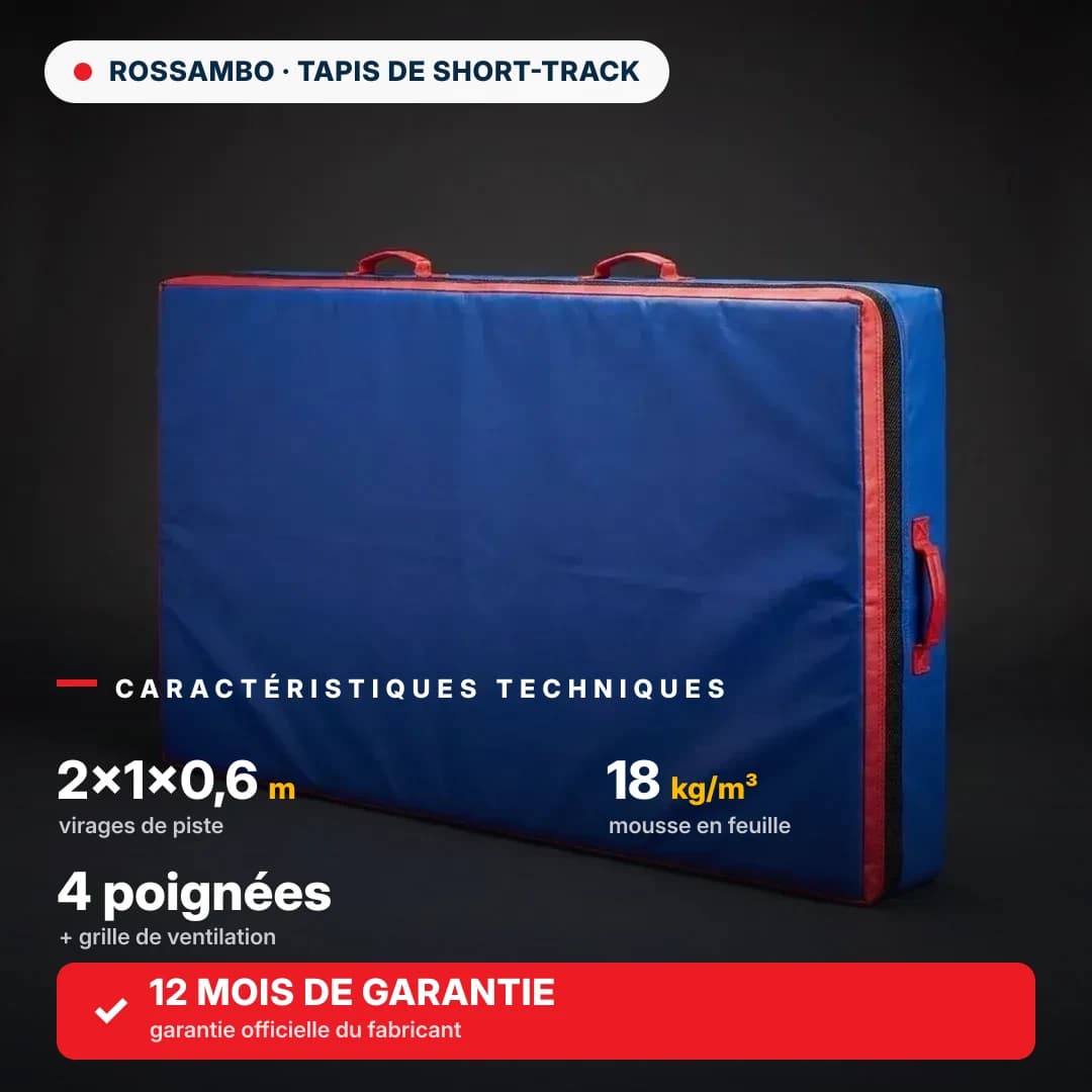 Tapis de sécurité pour short-track STANDARD 2×1×0,6 m