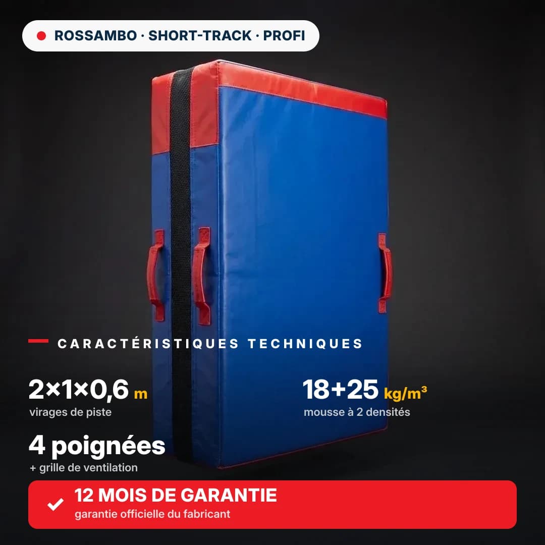 Tapis de sécurité pour short-track PROFI 2×1×0,6 m
