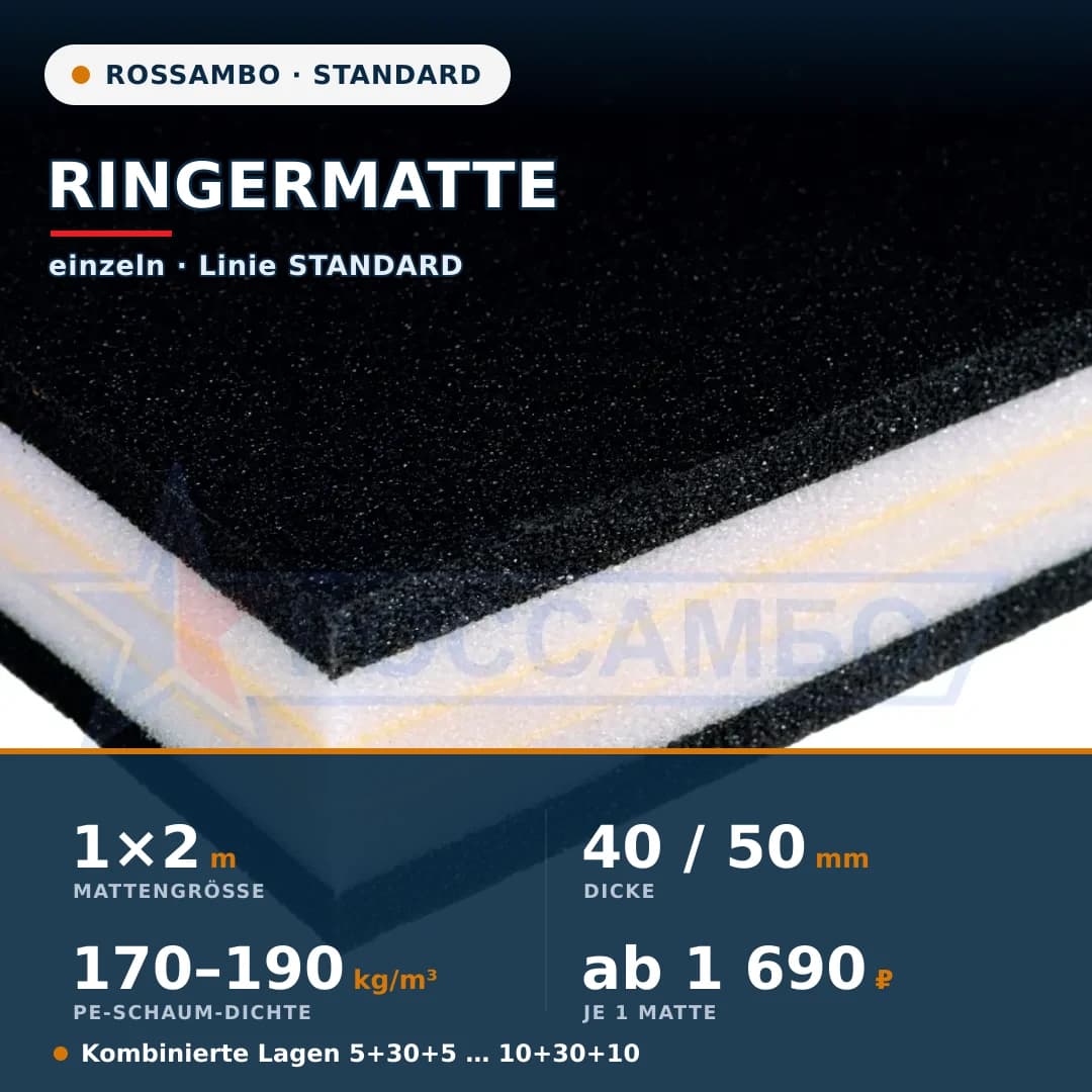 Ringermatte STANDARD (5+30+5) 1×2×0,04 m