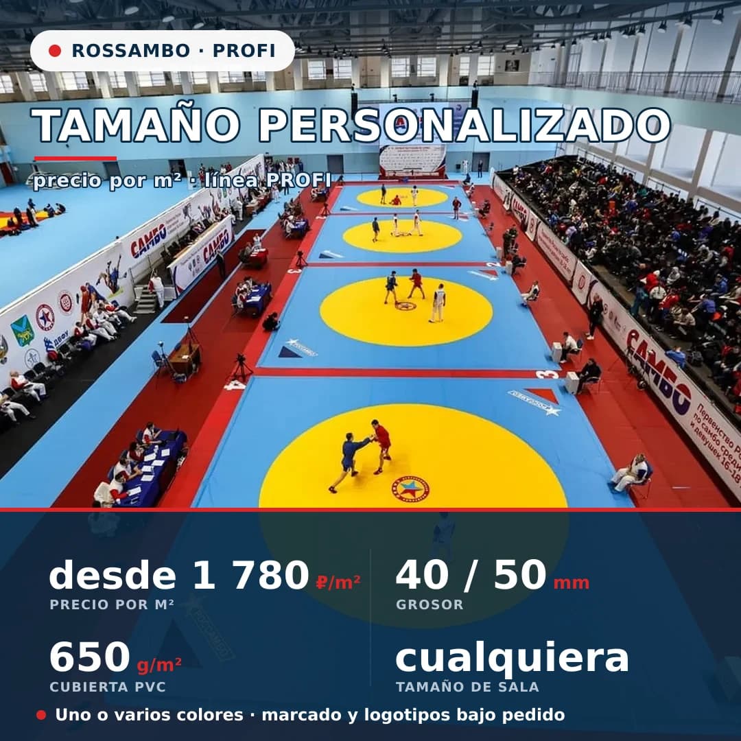 Tapiz de lucha PROFI: tamaño personalizado (por m²)