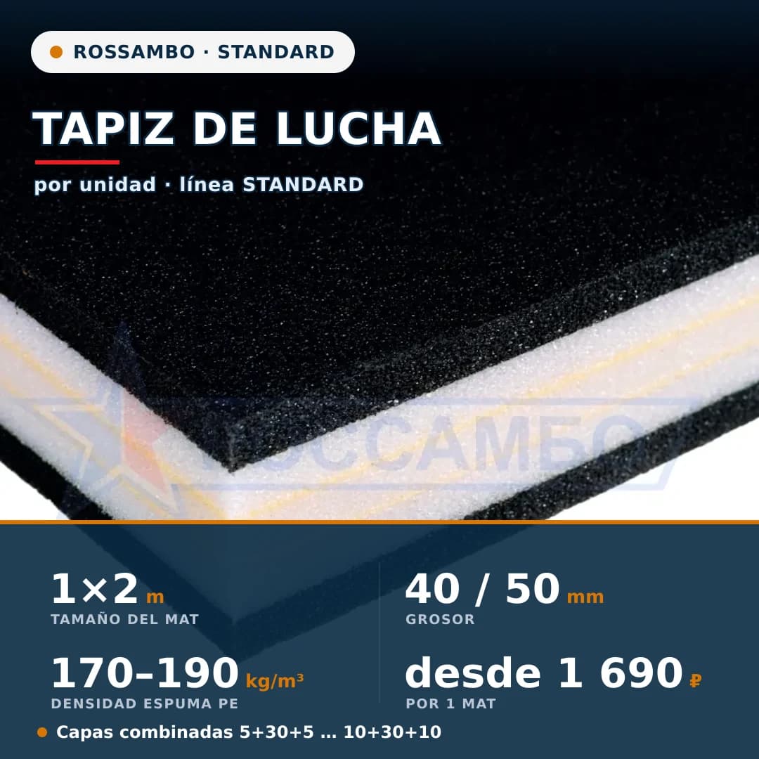 Colchoneta de lucha STANDARD (5+30+5) 1×2×0,04 m