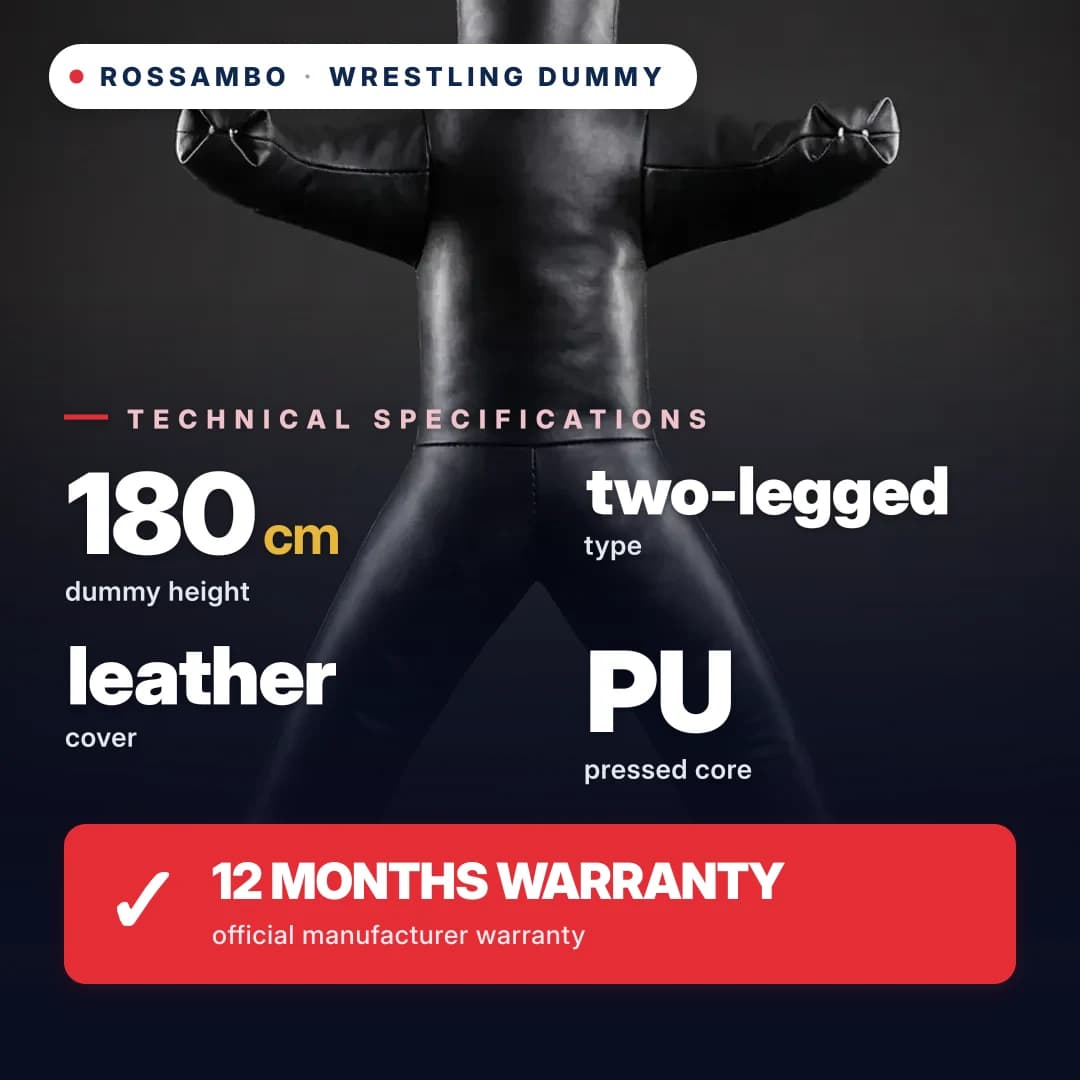 2-leg wrestling dummy, leather, 180 cm