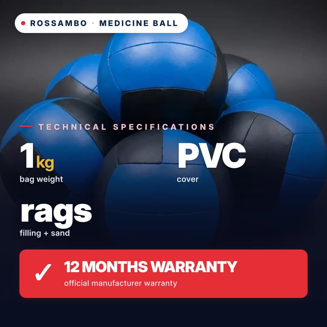Medicine ball, PVC tarpaulin, 1 kg
