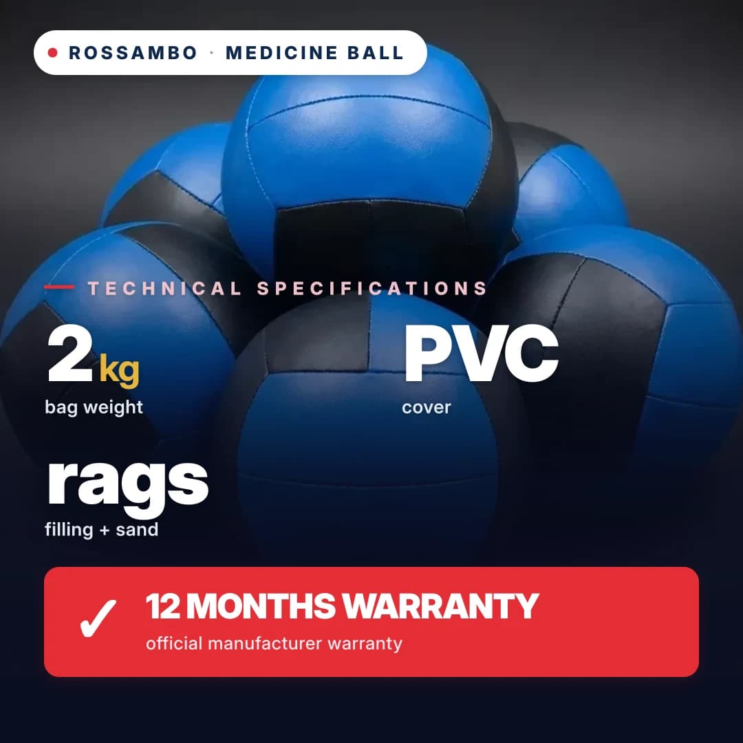 Medicine ball, PVC tarpaulin, 2 kg