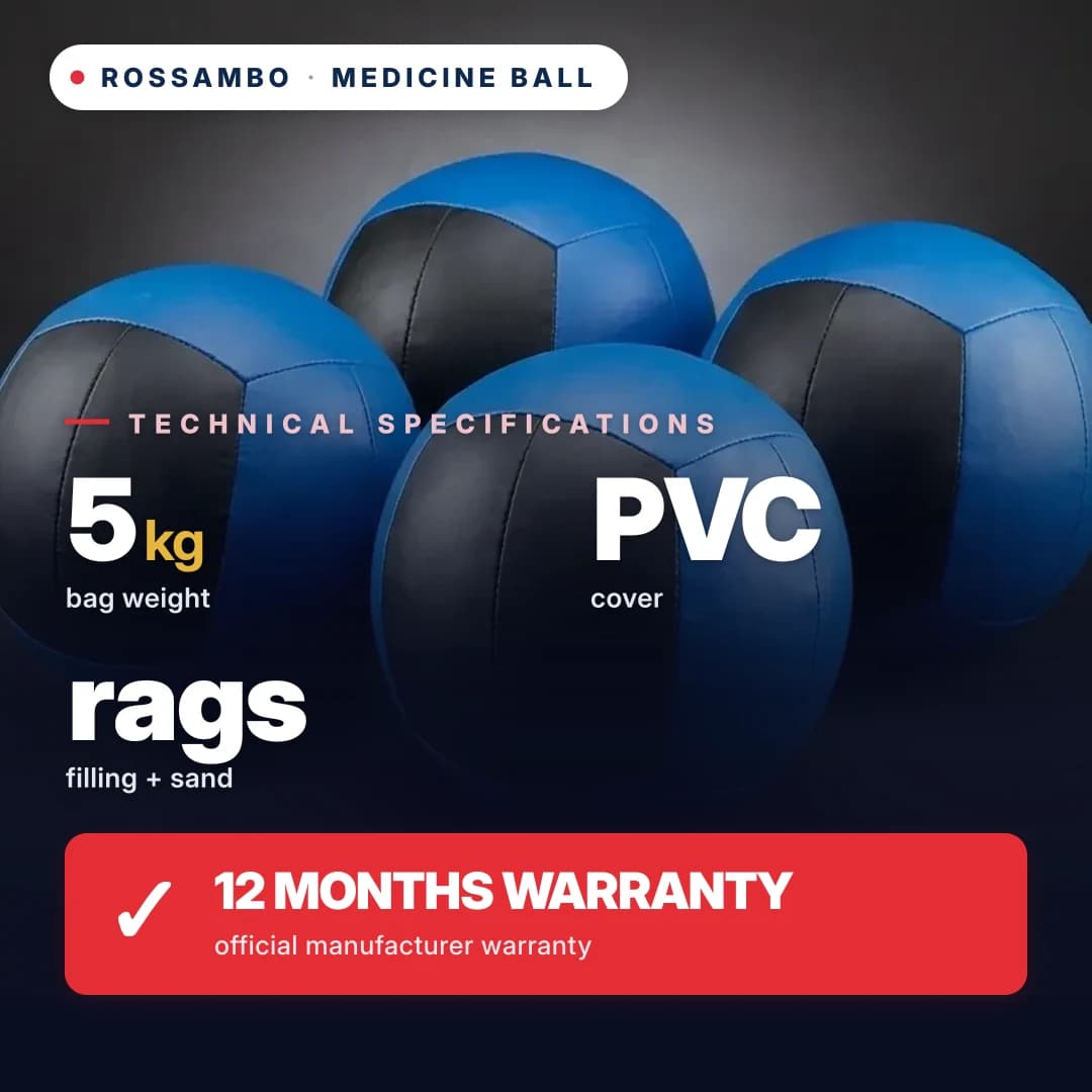 Medicine ball, PVC tarpaulin, 5 kg