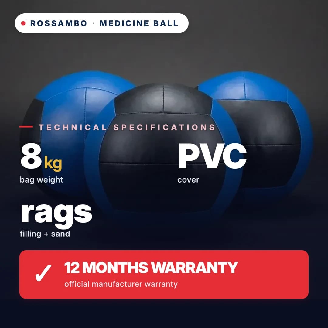 Medicine ball, PVC tarpaulin, 8 kg