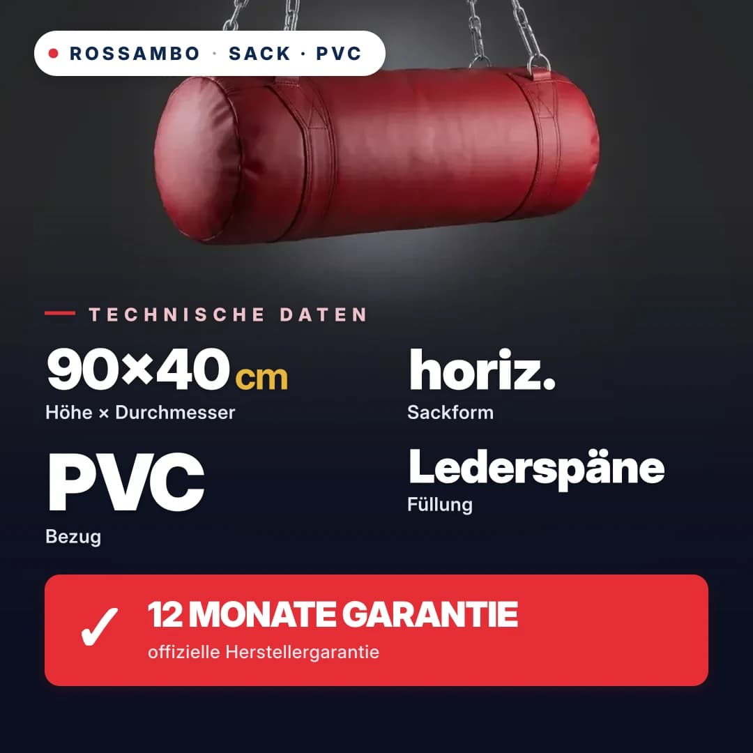 Boxsack Horizontal, PVC-Plane, 90×40 cm