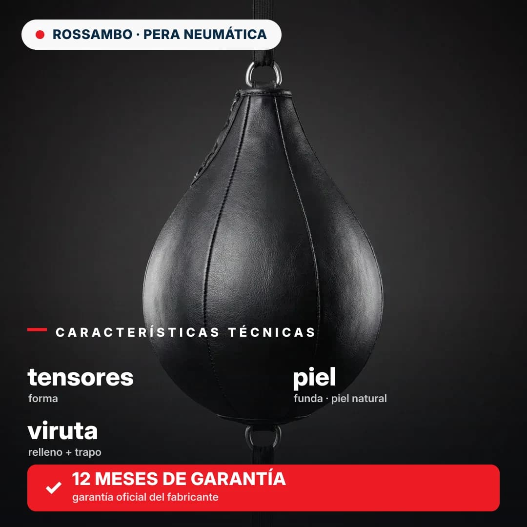 Pera de boxeo con tensores, piel