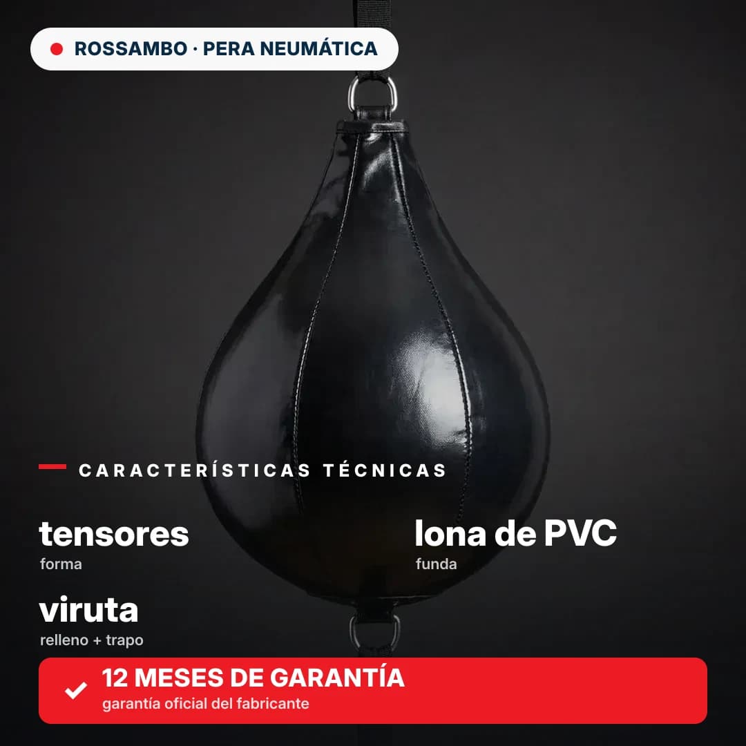Pera de boxeo con tensores, lona de PVC