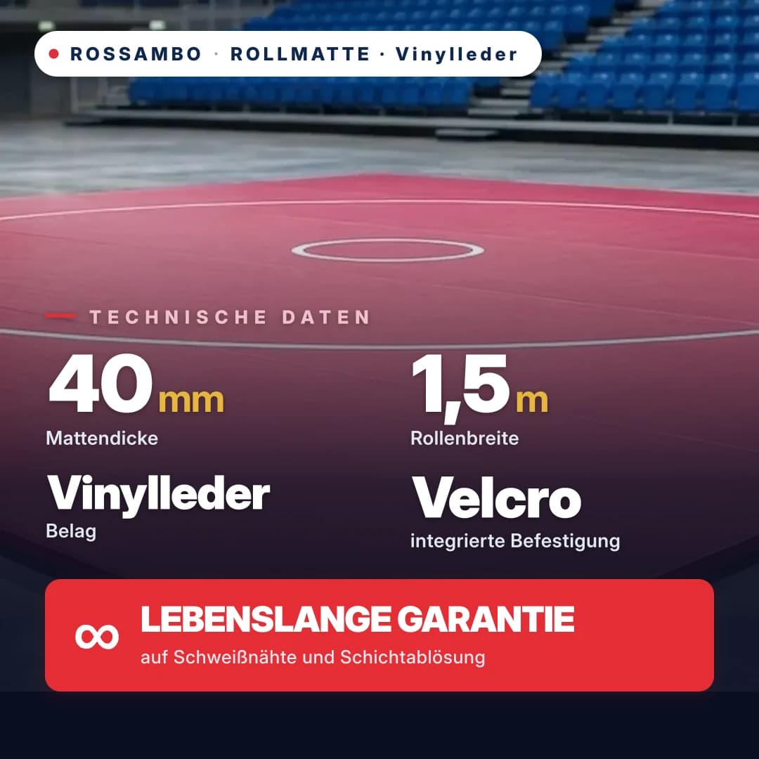 Rollmatte Kunstleder 40 mm, Preis pro 1 m²