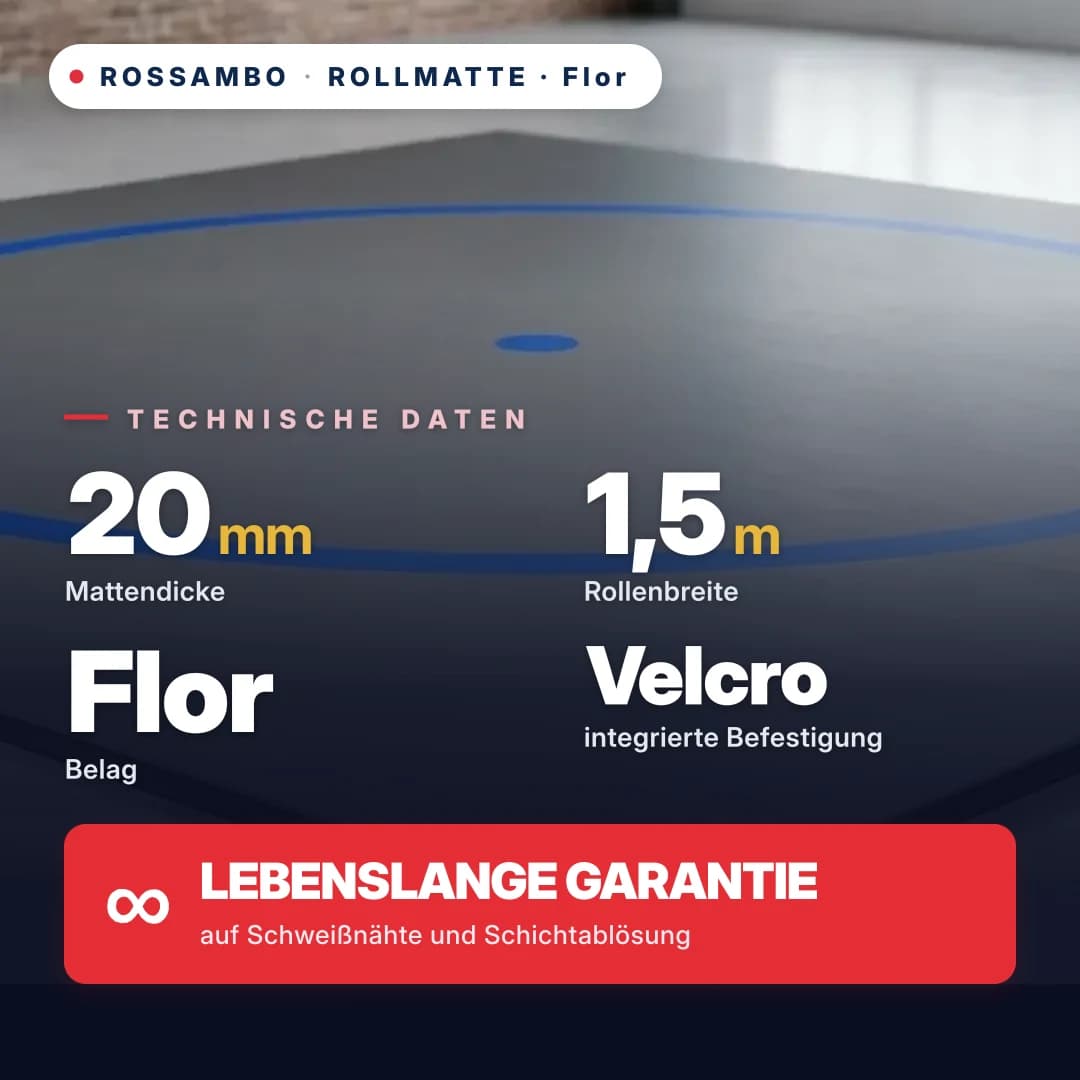 Rollmatte Velours Premium 20 mm, Preis pro 1 m²