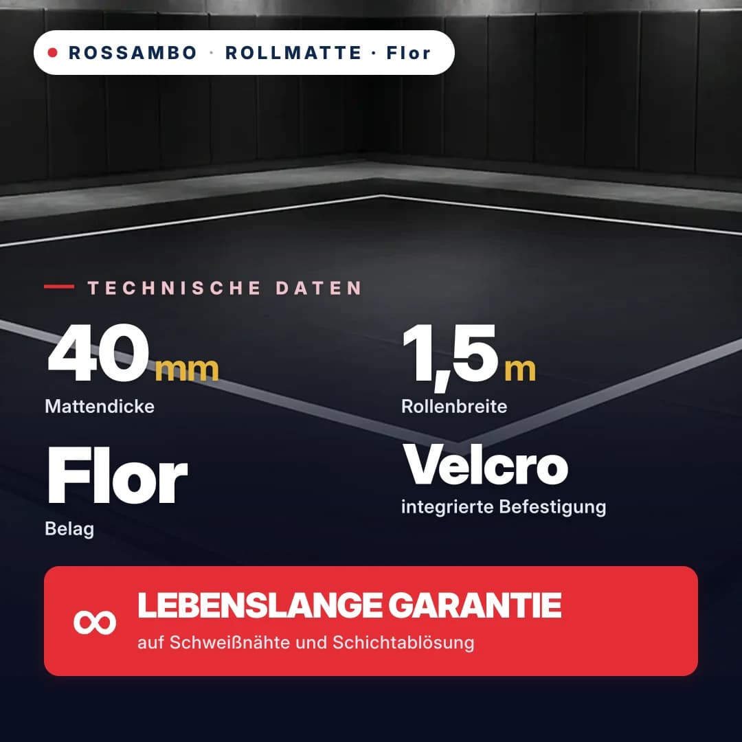 Rollmatte Velours Premium 40 mm, Preis pro 1 m²